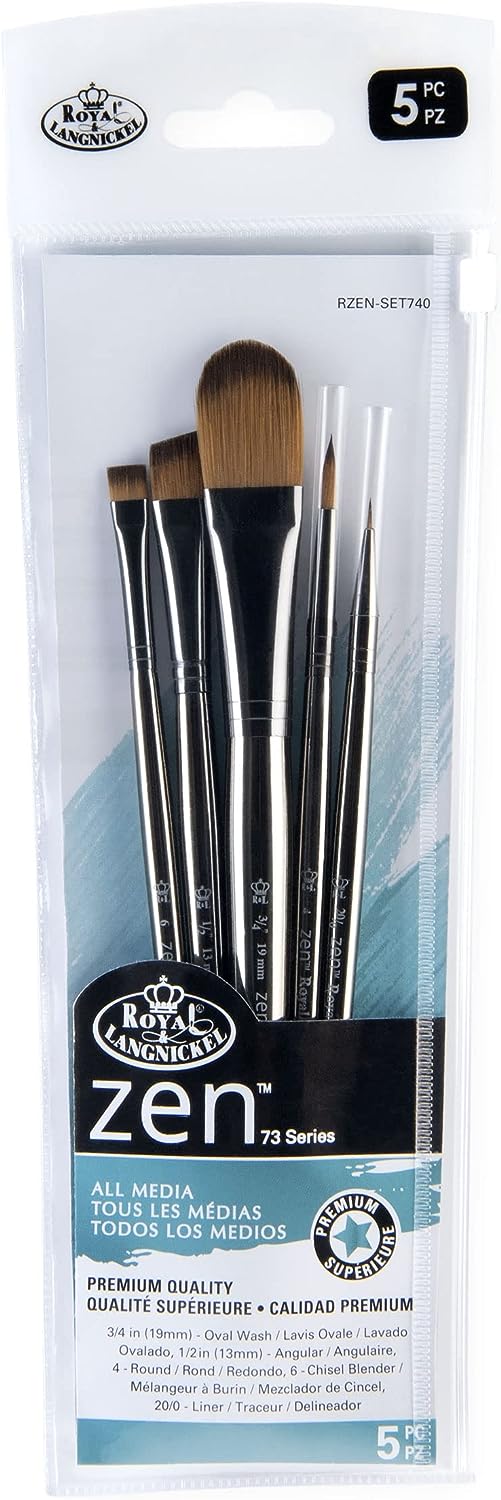 Zen 5pc Standard Handle Brush Set