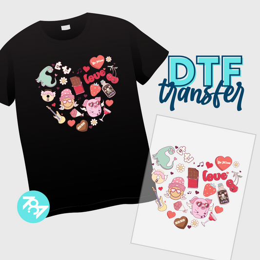 Valentines Heart -DTF Transfer