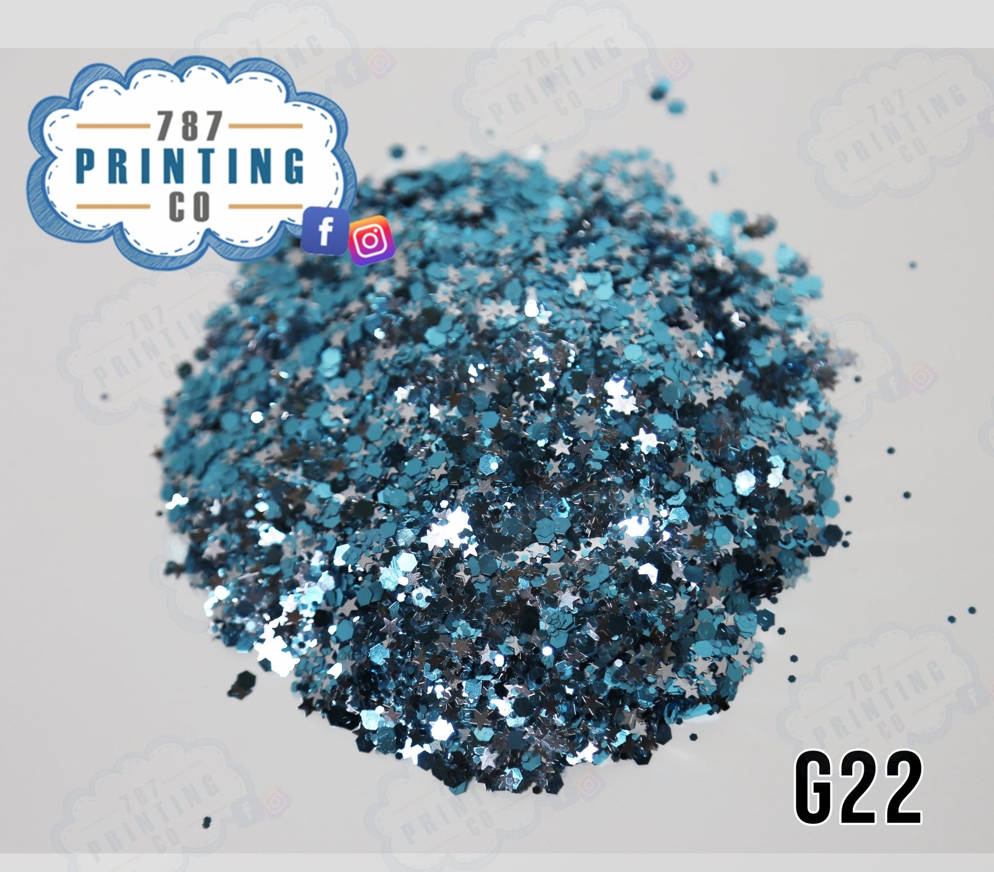 Charco Azul Chunky Mix Glitter (G22) - 787 Printing Co.