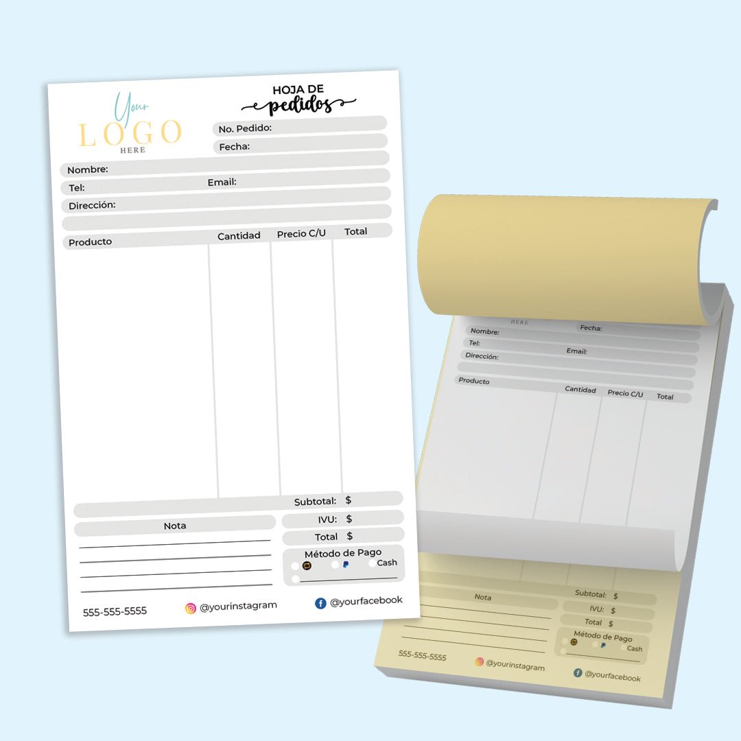 Custom Order Form Notepad - NCR - 787 Printing Co.
