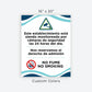 Derecho Admición, Camaras & No Fume - D-Board 16x20 - 787 Printing Co.