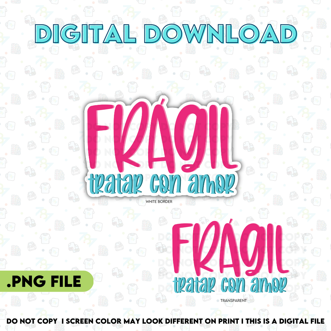 Fragil Sticker Design - PNG File - 787 Printing Co.