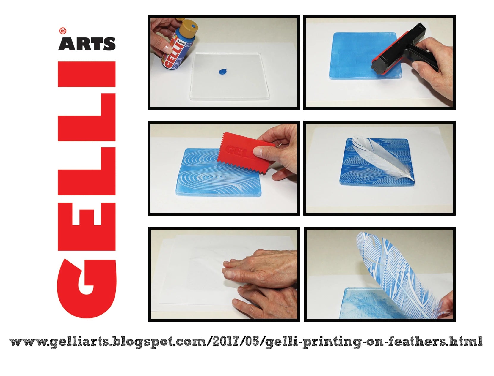 Gelli Arts Feather Printing Kit - 787 Printing Co.