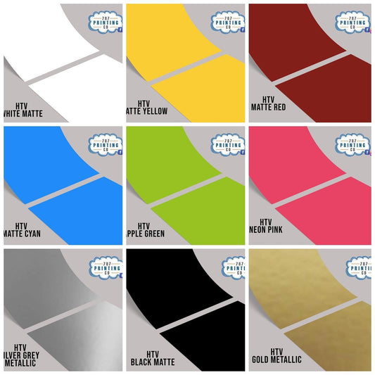 Heat Transfer Vinyl - 1 Yard (Various Colors) - 787 Printing Co.