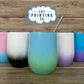 Stainless Steel Wine Glass with Straw 12oz (Various Colors) - 787 Printing Co.