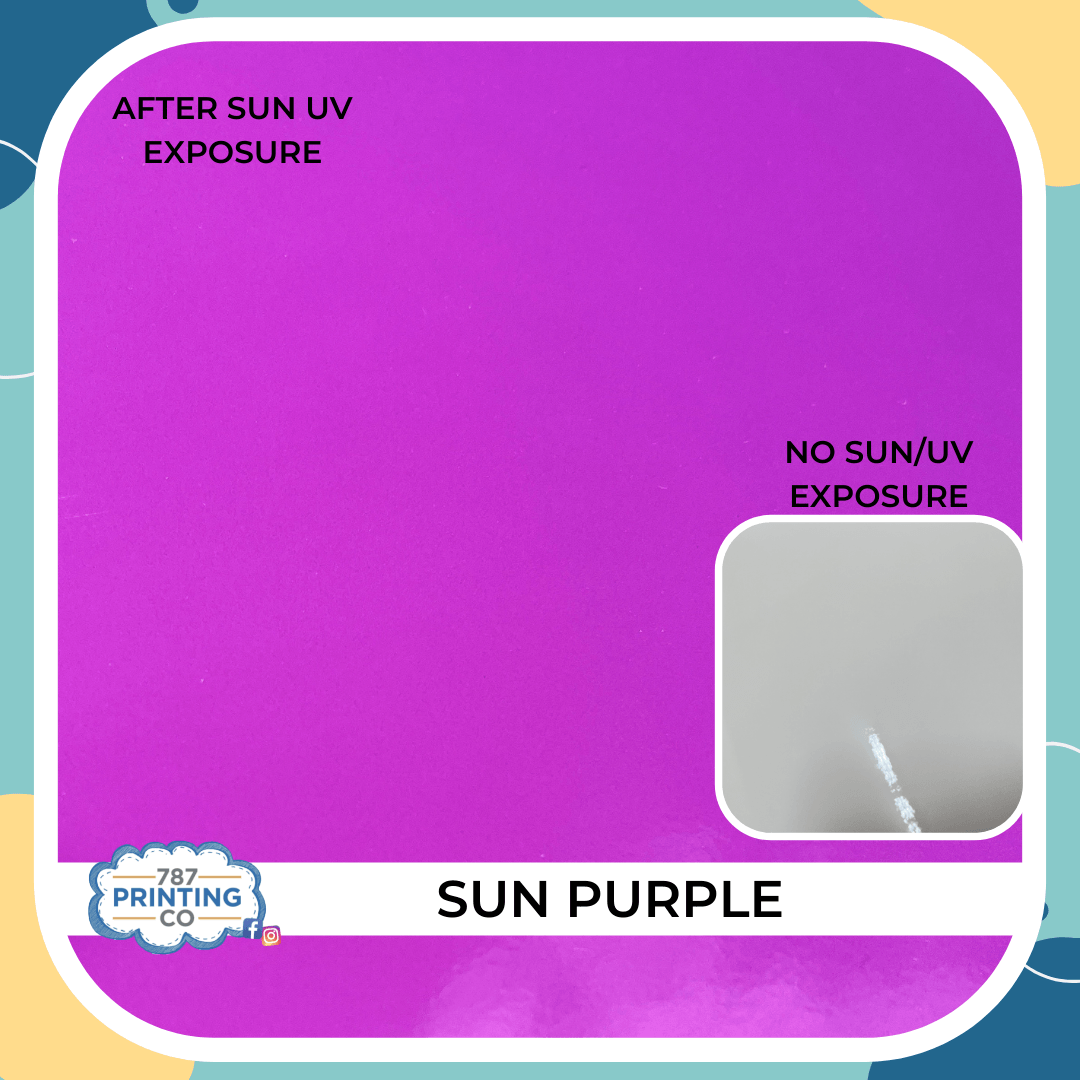 Sun UV Color Change Adhesive Vinyl - 787 Printing Co.
